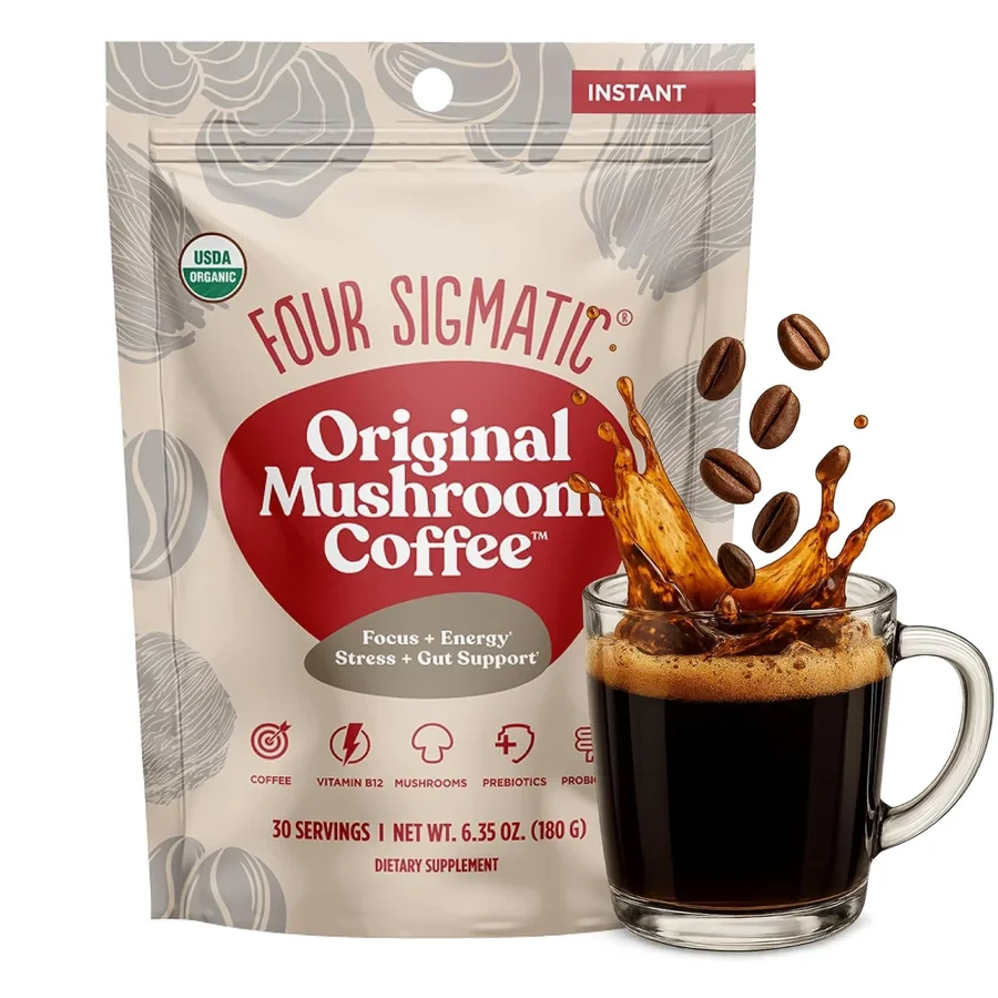 The Four Sigmatic Original Mushroom Coffee pouch.